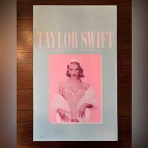 Taylor Swift Eras Tour Chicago Hand numbered Poster